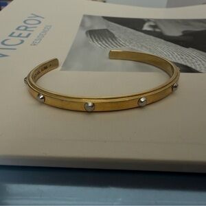 Michael Kors Gold-Tone Studded Cuff Bracelet